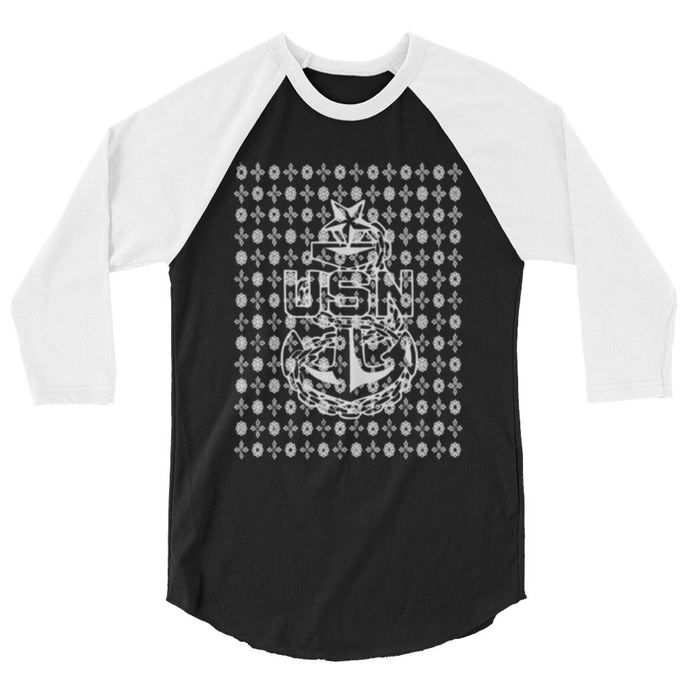 Anchor with a Star 3/4 sleeve raglan shirt